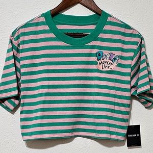 NWT: Rocko's Modern Life Stripped Crop Top - S